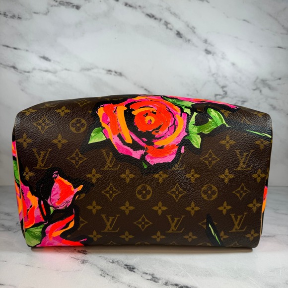Louis Vuitton Monogram Roses Speedy 30 bag LV Vintage Flower Tote Sprouse Tote - Picture 5 of 16